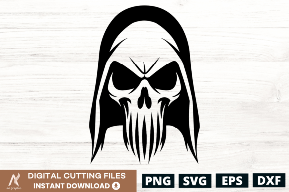 Download Ghost Skull Face SVG Design - 5 - Ghost skull Collection