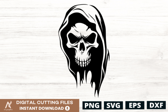 Download Ghost Skull Face SVG Design - 1 - Ghost skull Collection