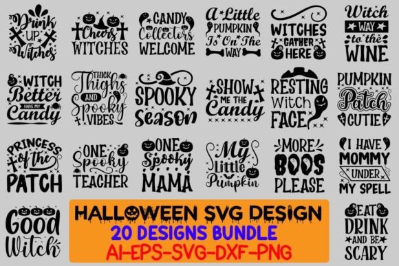 Download Halloween SVG Designs Bundle - Designs Collection