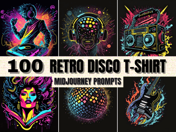 Download 100 Retro Disco T-shirt Designs Prompts - Designs Collection